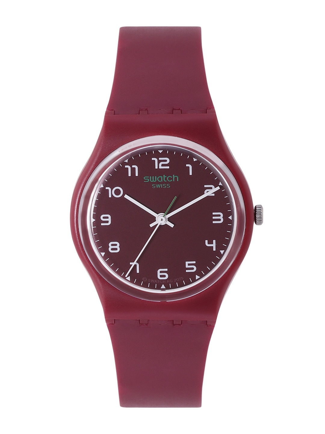 

Swatch Unisex Burgundy Swiss Water Resistant Analogue Watch SO28R103