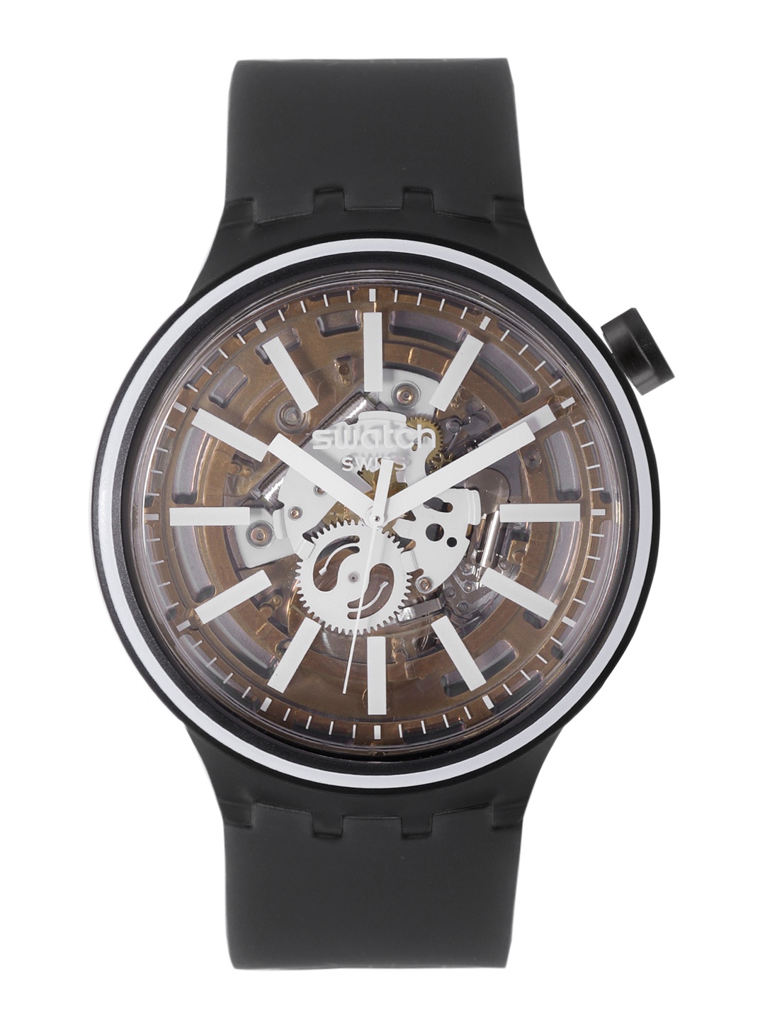 

Swatch Unisex Transparent Swiss Water Resistant Analogue Watch SO27B114