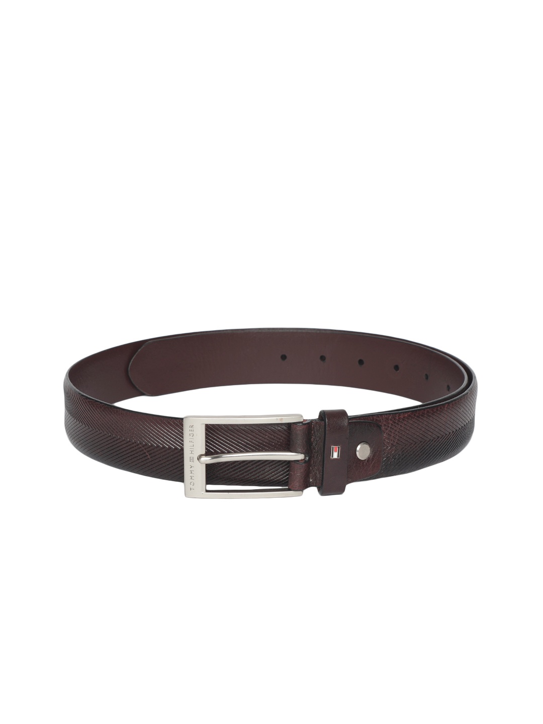 

Tommy Hilfiger Men Brown Textured Leather Belt