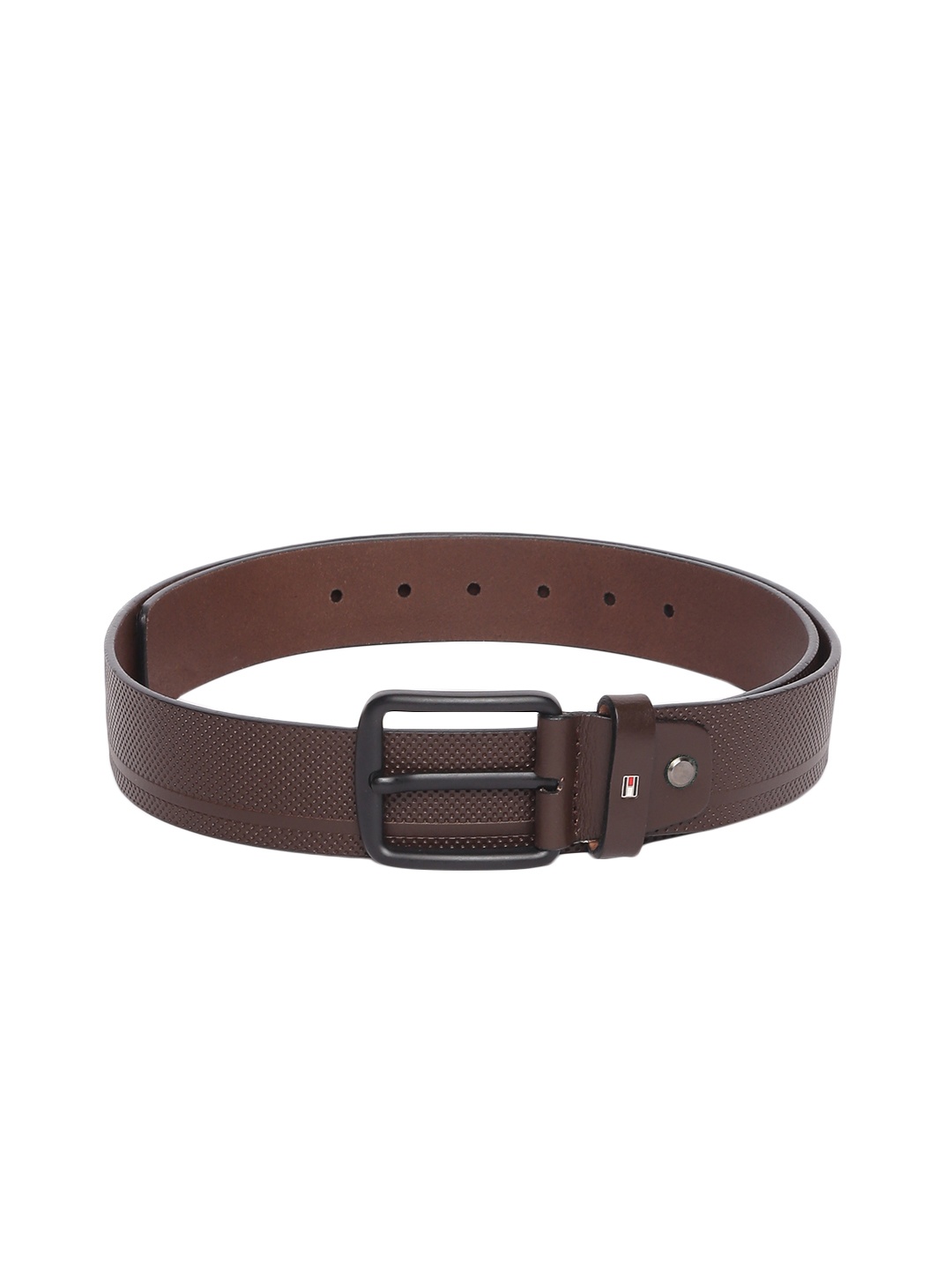 

Tommy Hilfiger Men Brown Textured Leather Belt