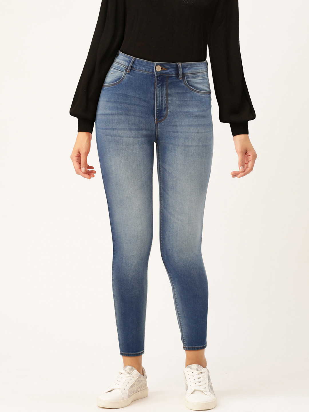 

Flying Machine Women Blue Super Skinny Fit High-Rise Clean Look Stretchable Jeans