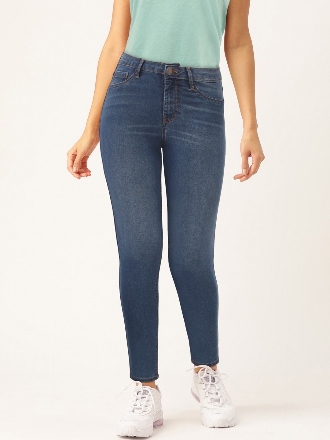 

Flying Machine Women Blue Super Skinny Fit Mid-Rise Clean Look Stretchable Jeans