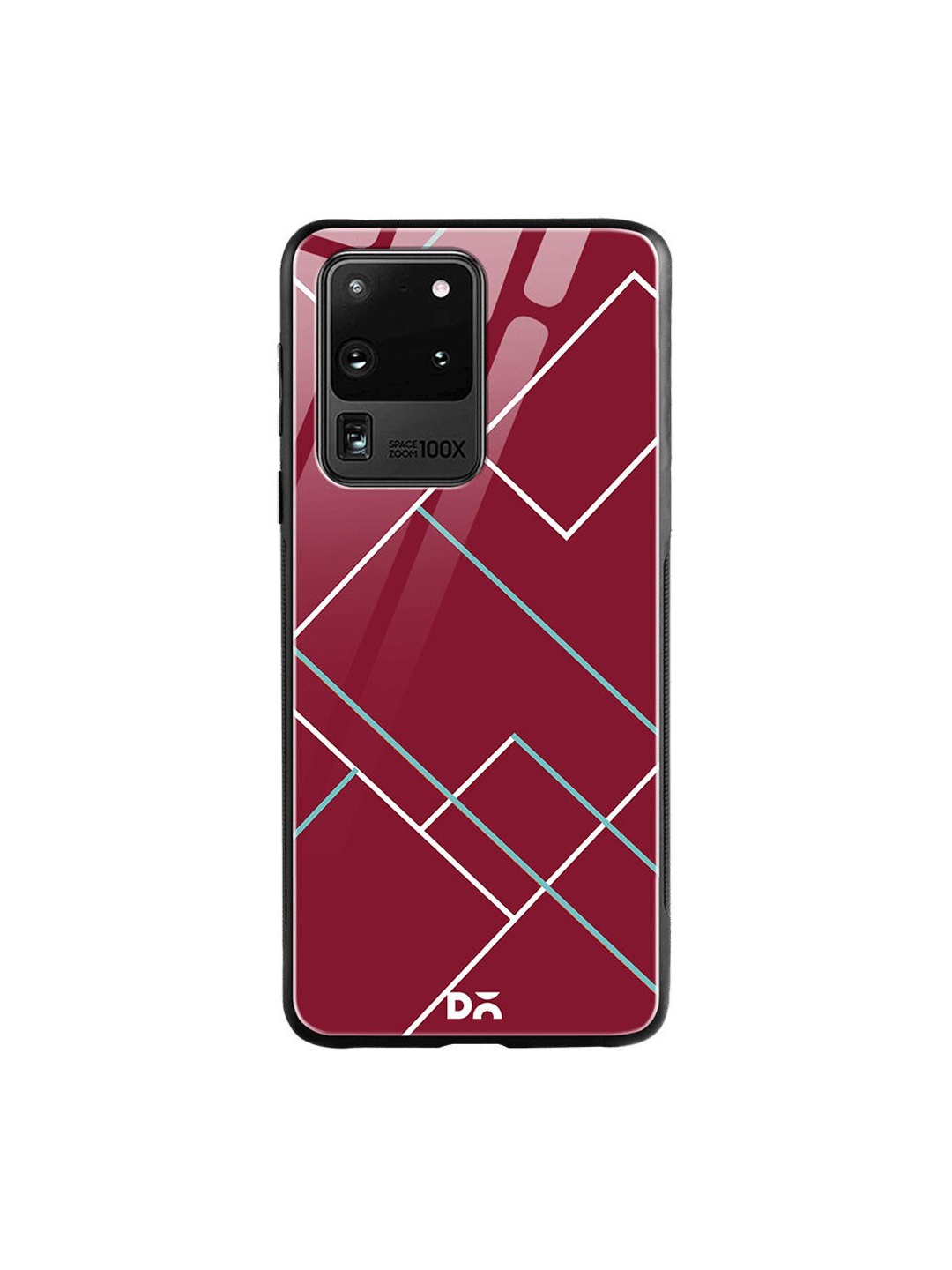 

DailyObjects Red & White Brick Tech Lines Samsung Galaxy S20 Ultra Shock Absorbent Glass Case