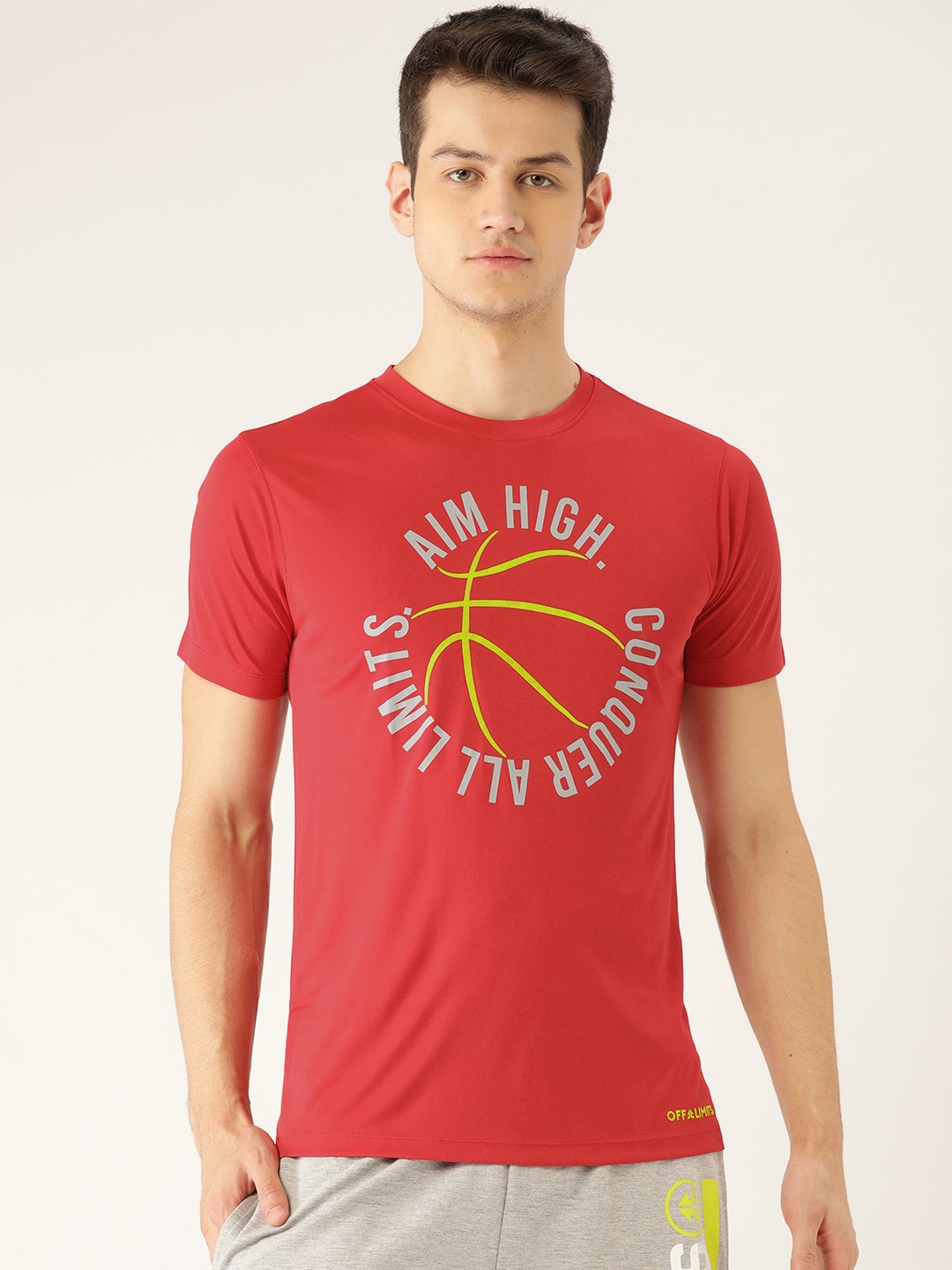 

OFF LIMITS Men Red Printed Round Neck T-shirt