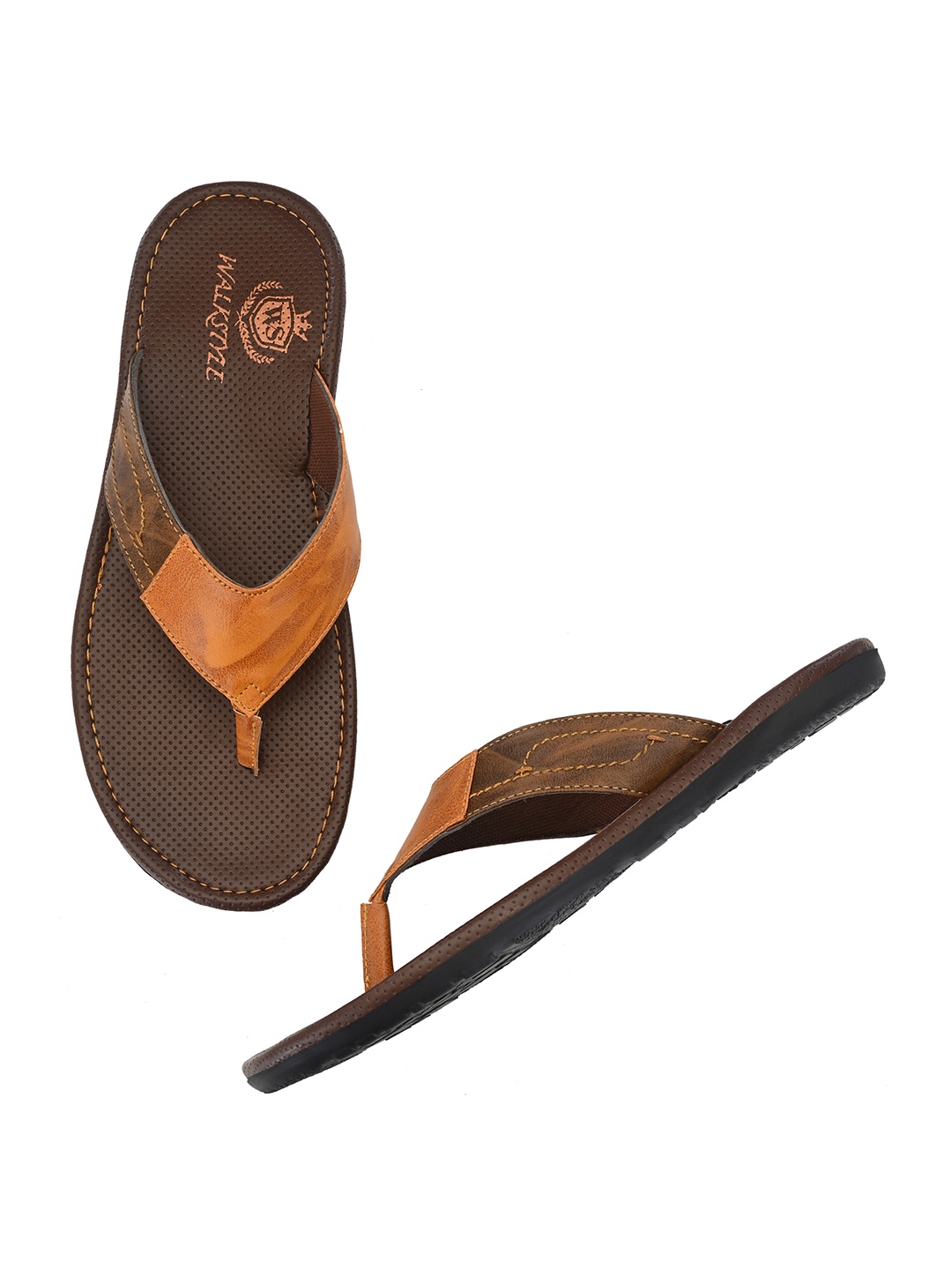 

Walkstyle By El Paso Men Tan Brown Solid Thong Flip-Flops