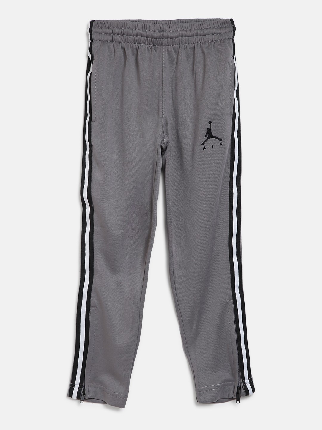

Jordan Boys Charcoal Grey Solid Jumpman Air Suit Track Pants With Side Stripes