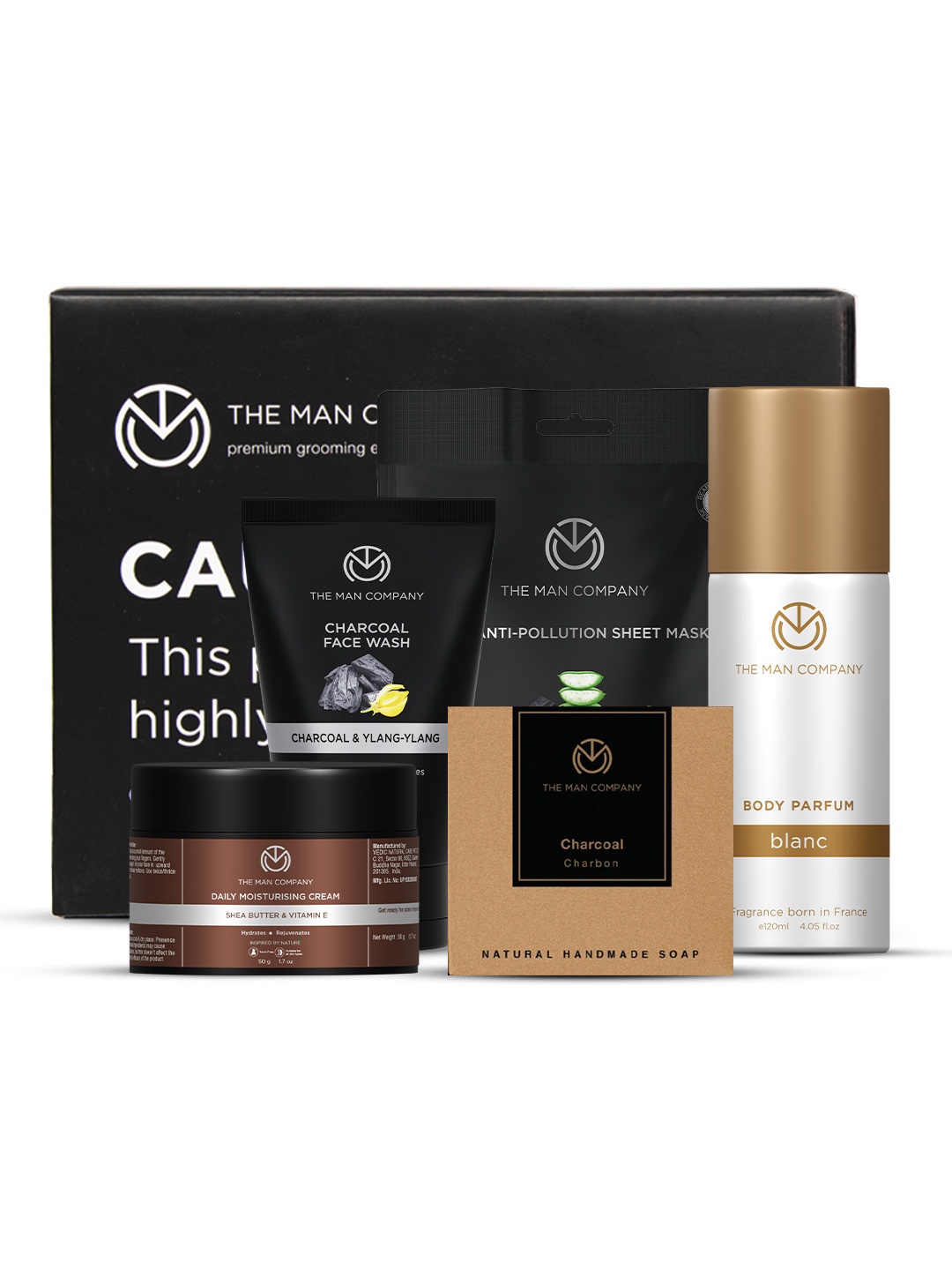 

THE MAN COMPANY Set Of 5 Face Lift Grooming Kit 420 gm, Black