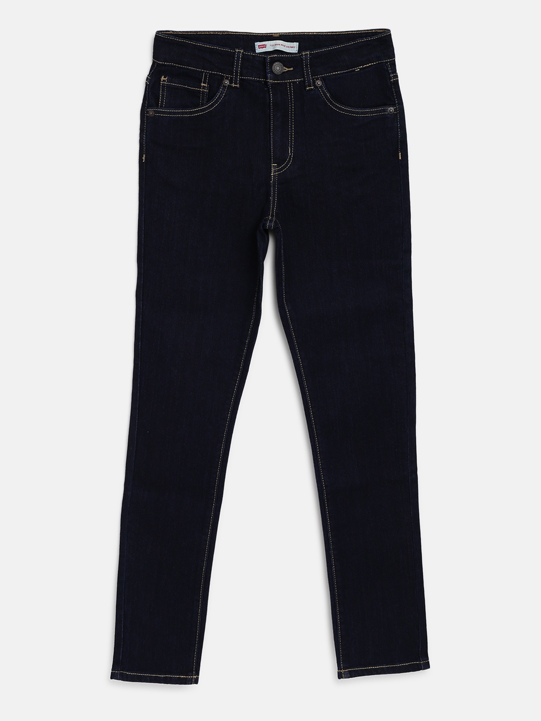 

Levis Girls Navy Blue 721 High Rise Skinny Fit Clean Look Stretchable Jeans