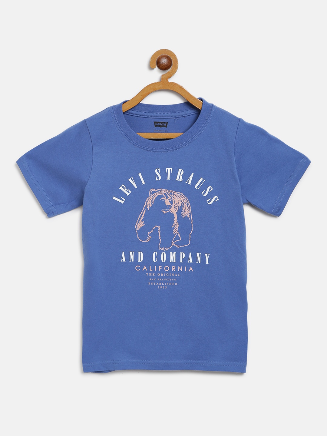 

Levis Boys Blue & White Brand Logo Print Round Neck T-shirt