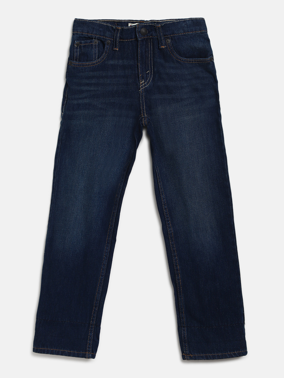 

Levis Boys Navy Blue 502 Regular Taper Fit Mid-Rise Clean Look Stretchable Jeans