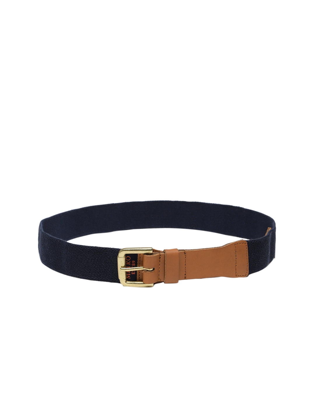 

METRO KIDS COMPANY Boys Navy Blue & Brown Textured Belt