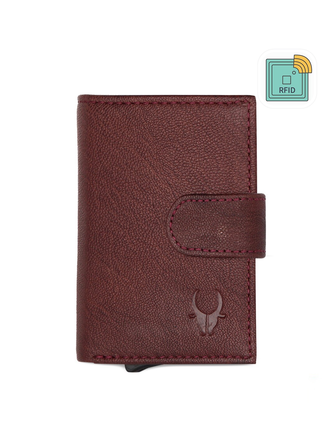 

WildHorn Unisex Brown Textured Leather Card Holder