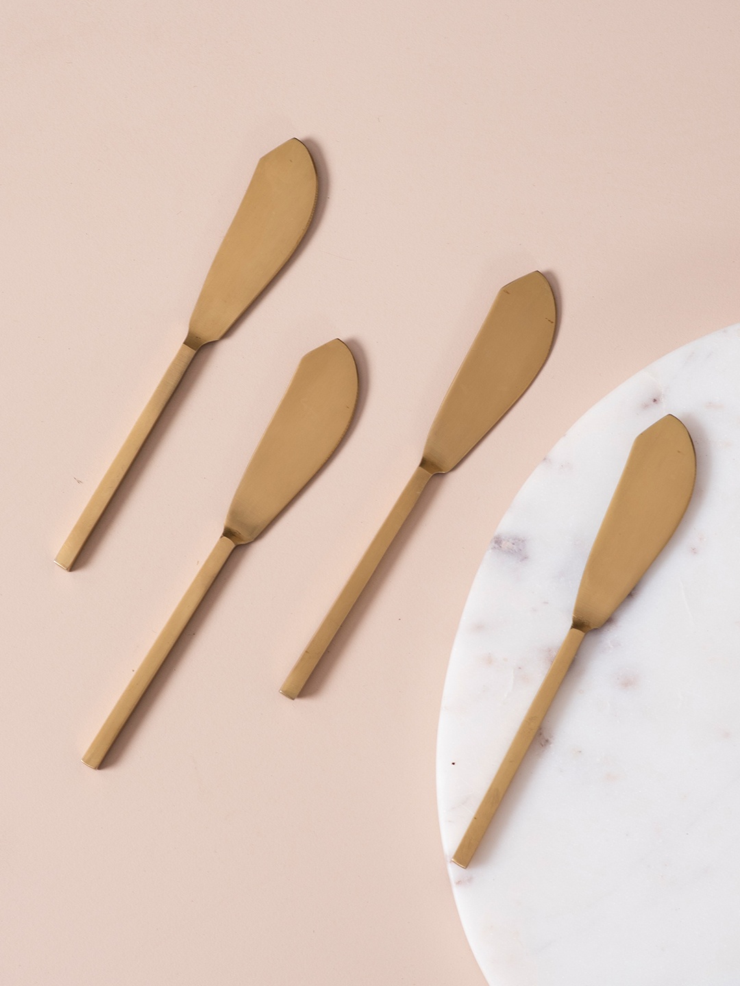 

nestroots Gold 4 Pcs Cheese Spreader Knives