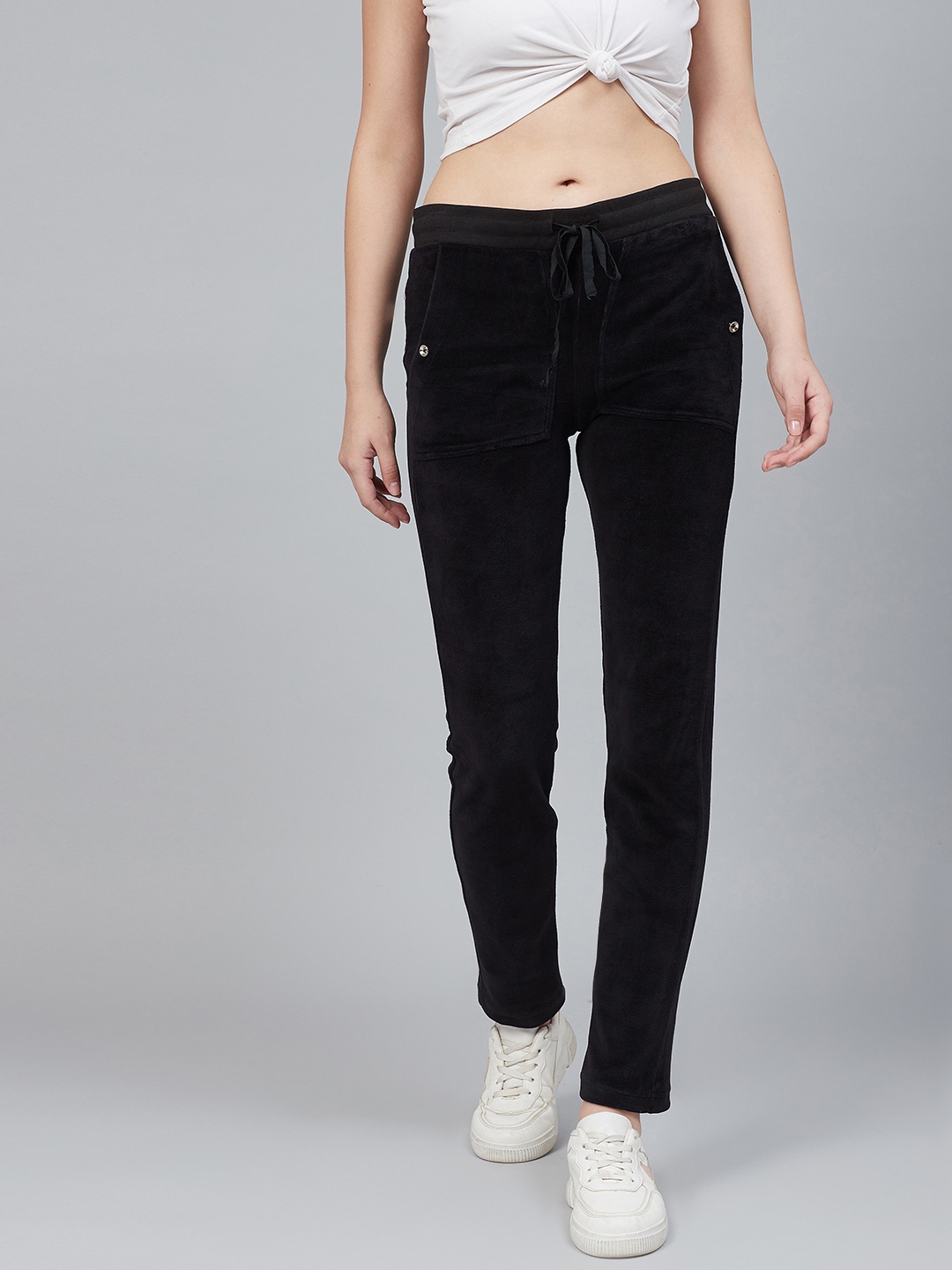 

Cayman Women Black Solid Track Pants