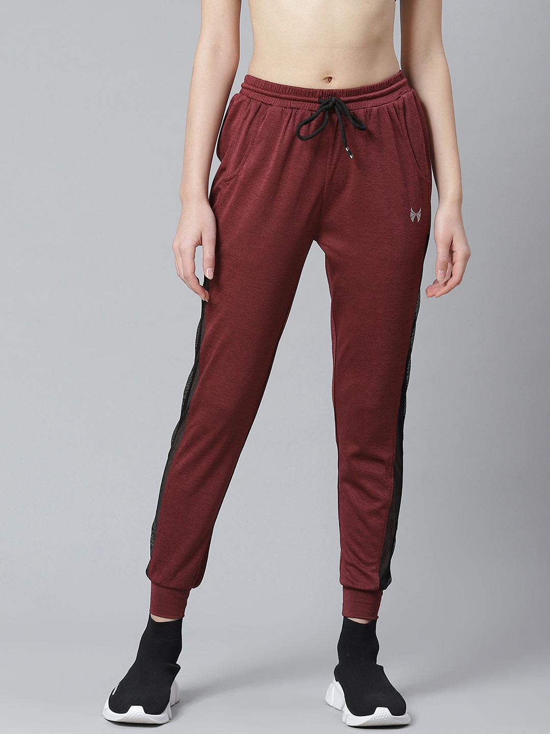 

skyria Women Maroon Solid Slim Fit Running Joggers