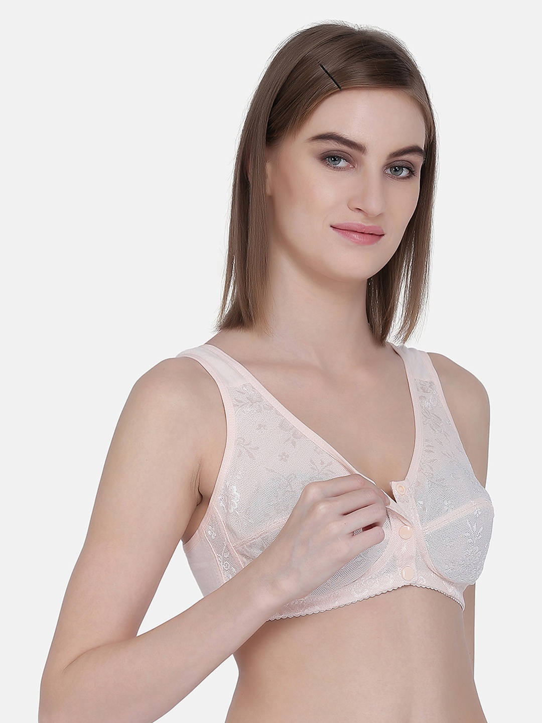

MAMMA PRESTO Nude Non-Wired Non Padded Maternity Nursing Bra MPF-12 BEIGE-C20