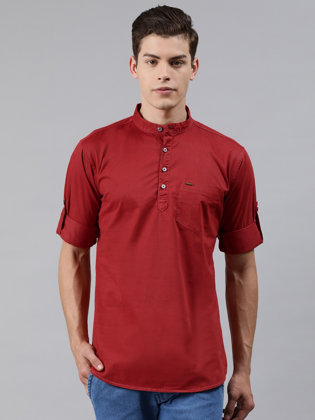 

Urbano Fashion Men Maroon Slim Fit Solid Casual Shirt