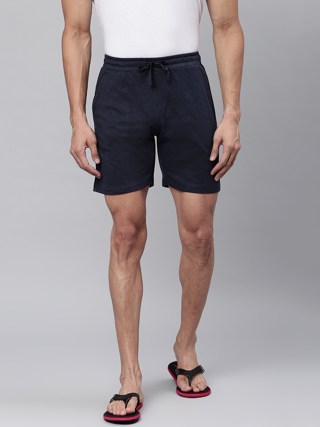 

Sweet Dreams Men Navy Blue Solid Lounge Shorts