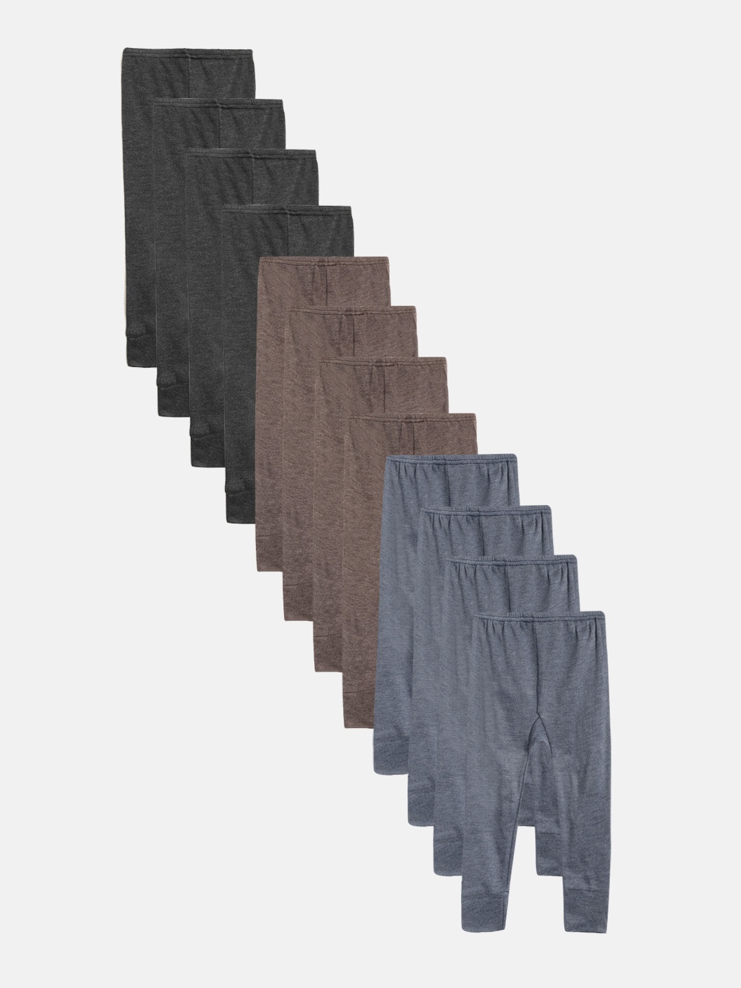 

MANZON Kids Pack of 10 Thermal Bottoms, Charcoal