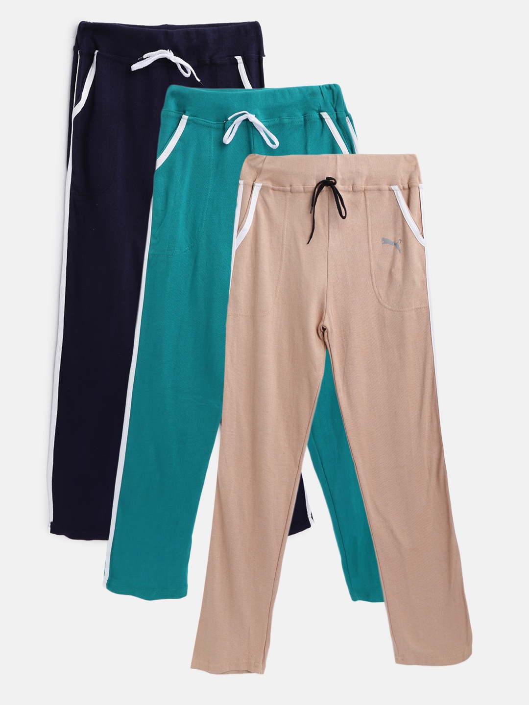 

MANZON Girls Pack of 3 Track Pants, Navy blue