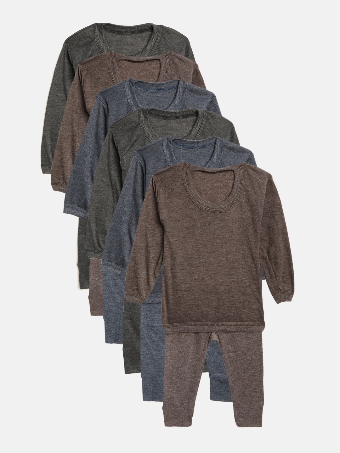 

MANZON Unisex Pack Of 6 Multicoloured Solid Thermal Sets, Multi