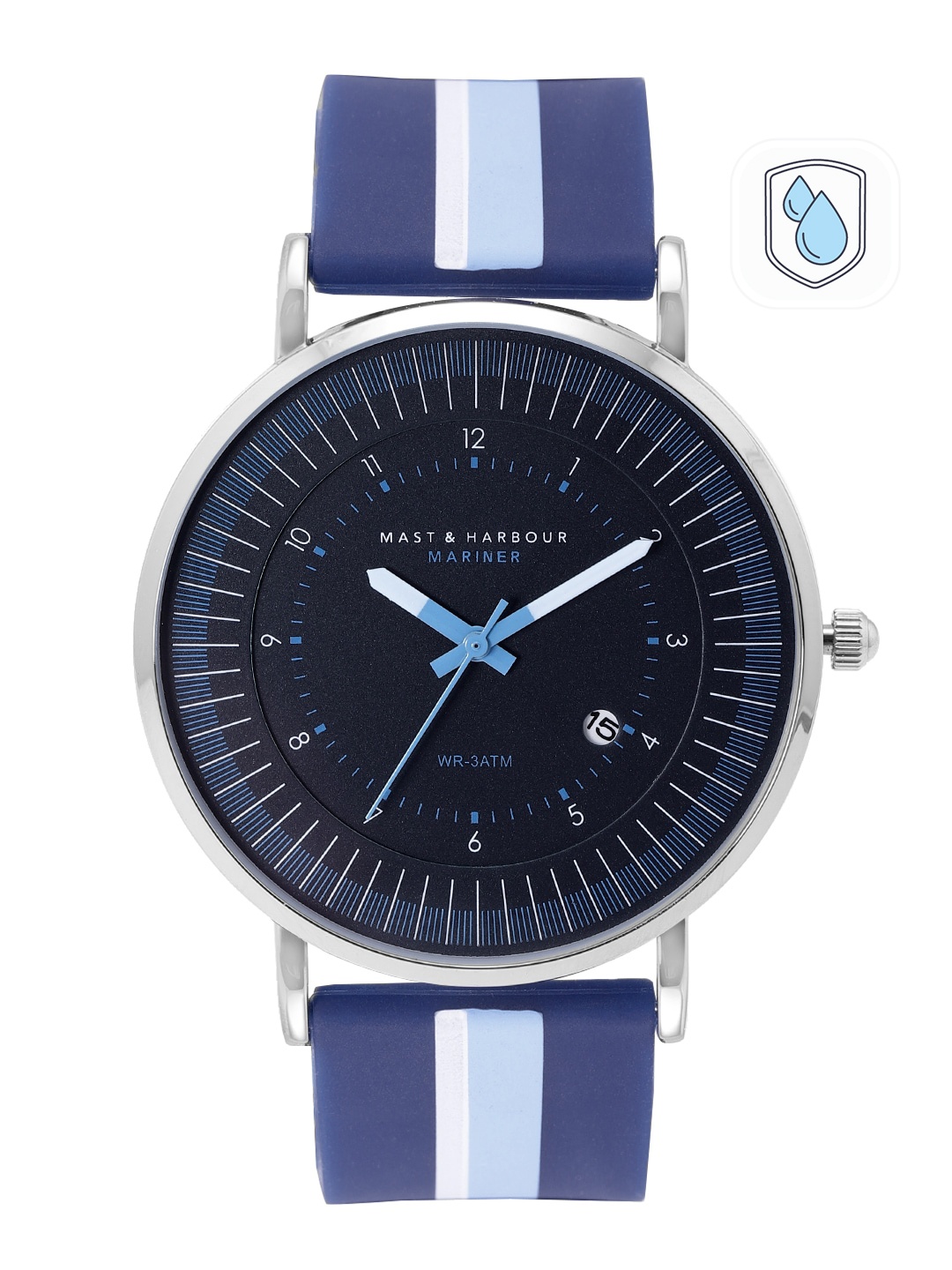 

Mast & Harbour Unisex Blue& White Analogue Watch MFB-PN-SM-1901