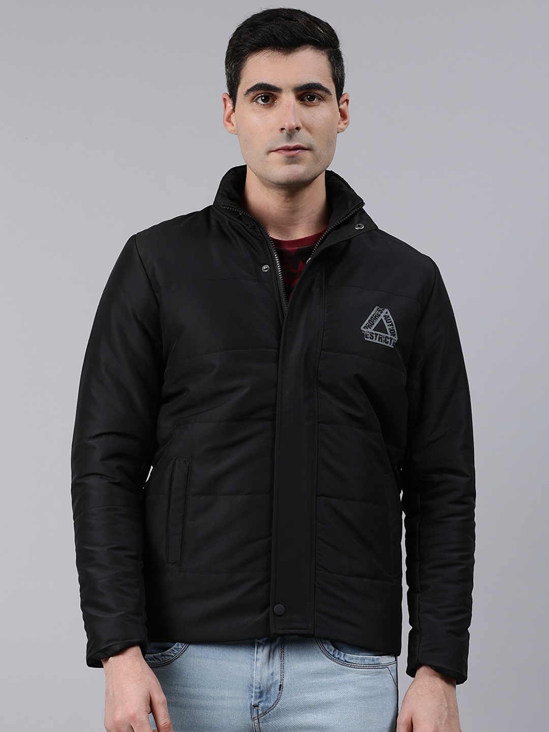 

SPYKAR Men Black Solid Insulator Quilted Jacket
