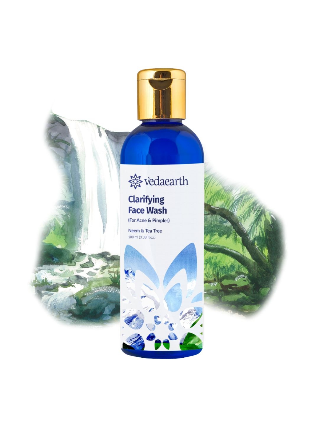 

VEDAEARTH Clarifying Face Wash For Acne & Pimples 100 ml, Blue