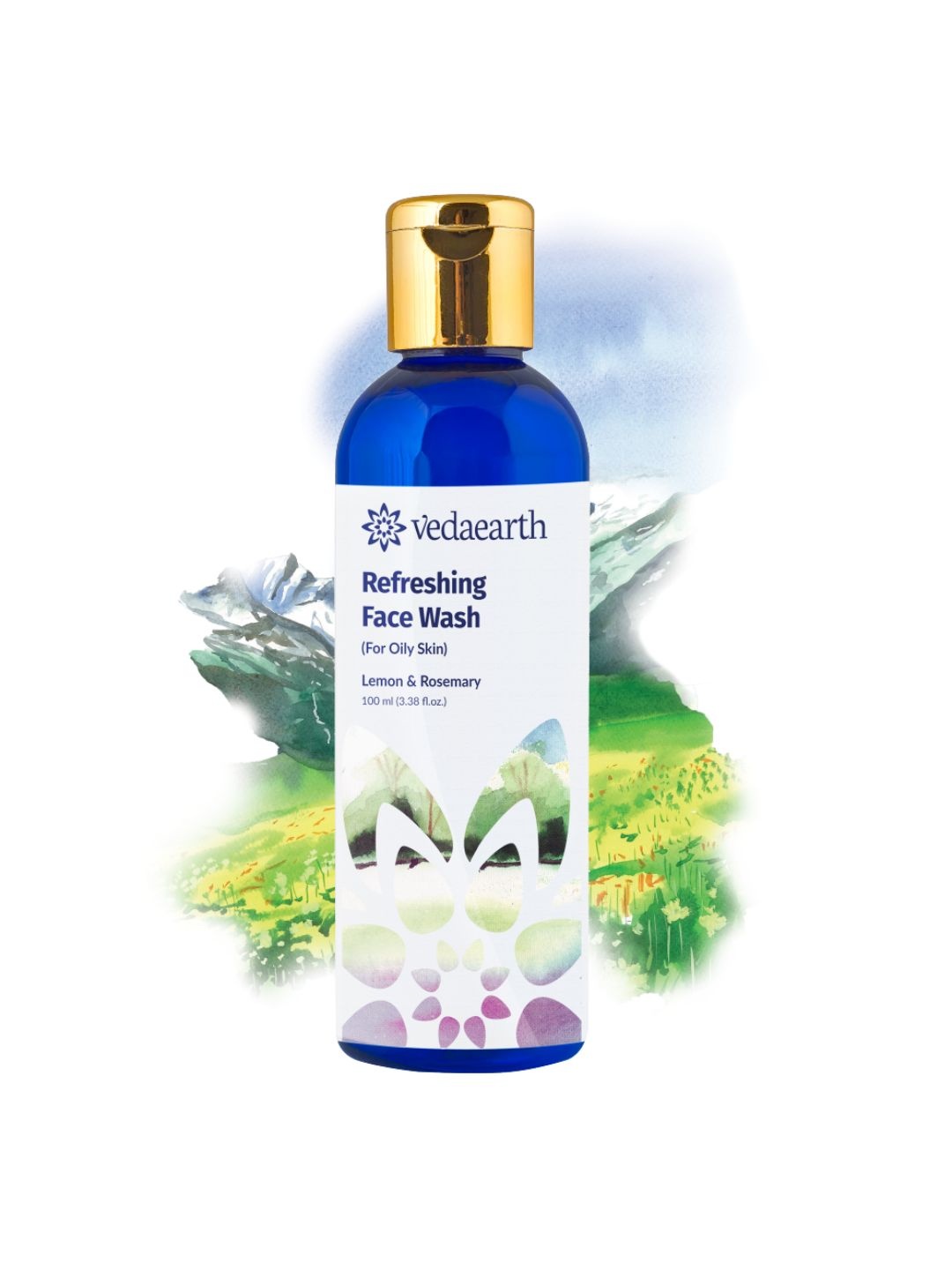 

VEDAEARTH Lemon & Rosemary Refreshing Face Wash For Oily Skin 100 ml, Blue