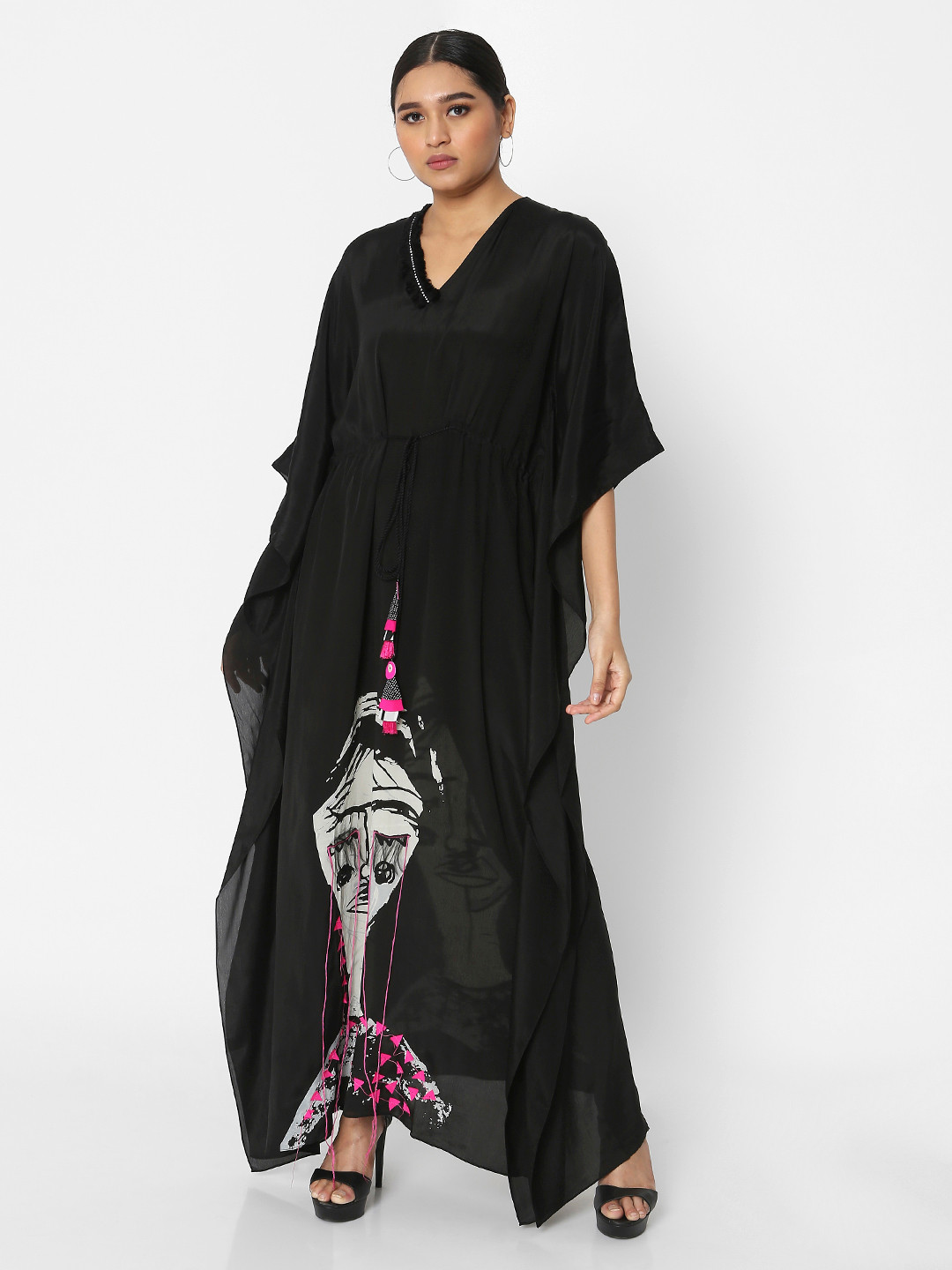 

Masaba Women Black Solid Kaftan Dress