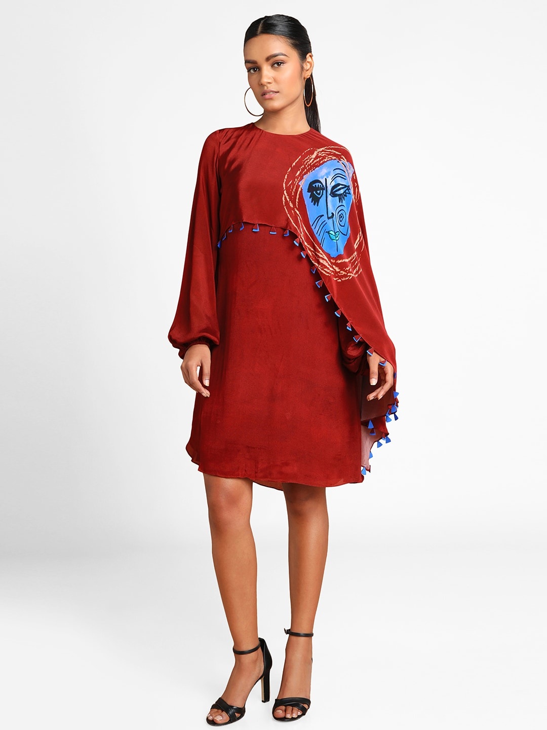 

Masaba Women Maroon Printed A-Line Dress