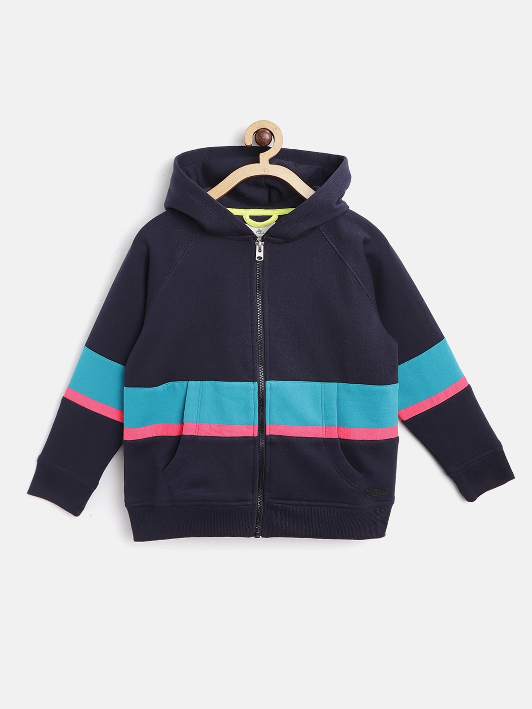 

Cherry Crumble Kids Cut & Sew Cotton Hooded Winter Sweatshirt, Blue