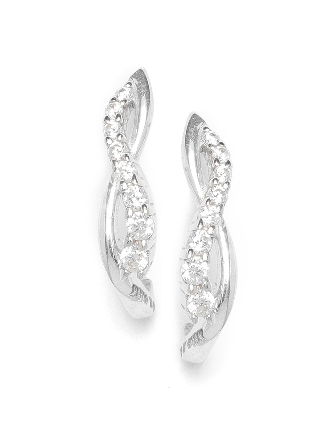 

Clara Silver-Toned Rhodium-Plated Zirconia-Studded 92.5 Sterling Silver Studs