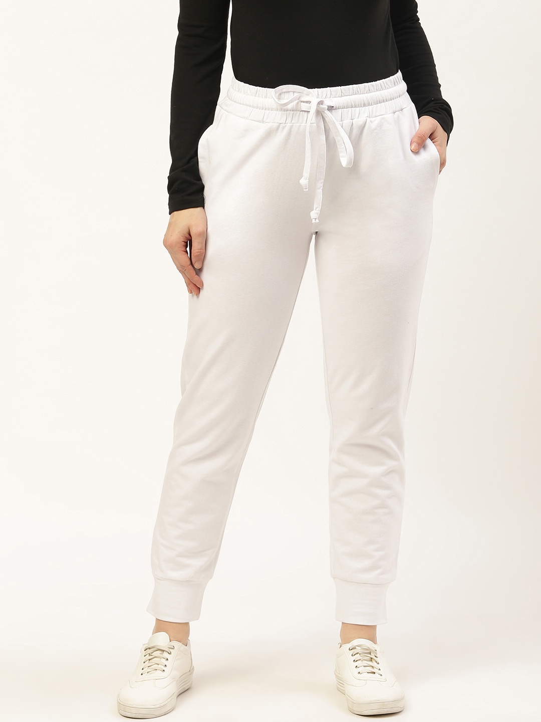 

Besiva Women White Solid Joggers