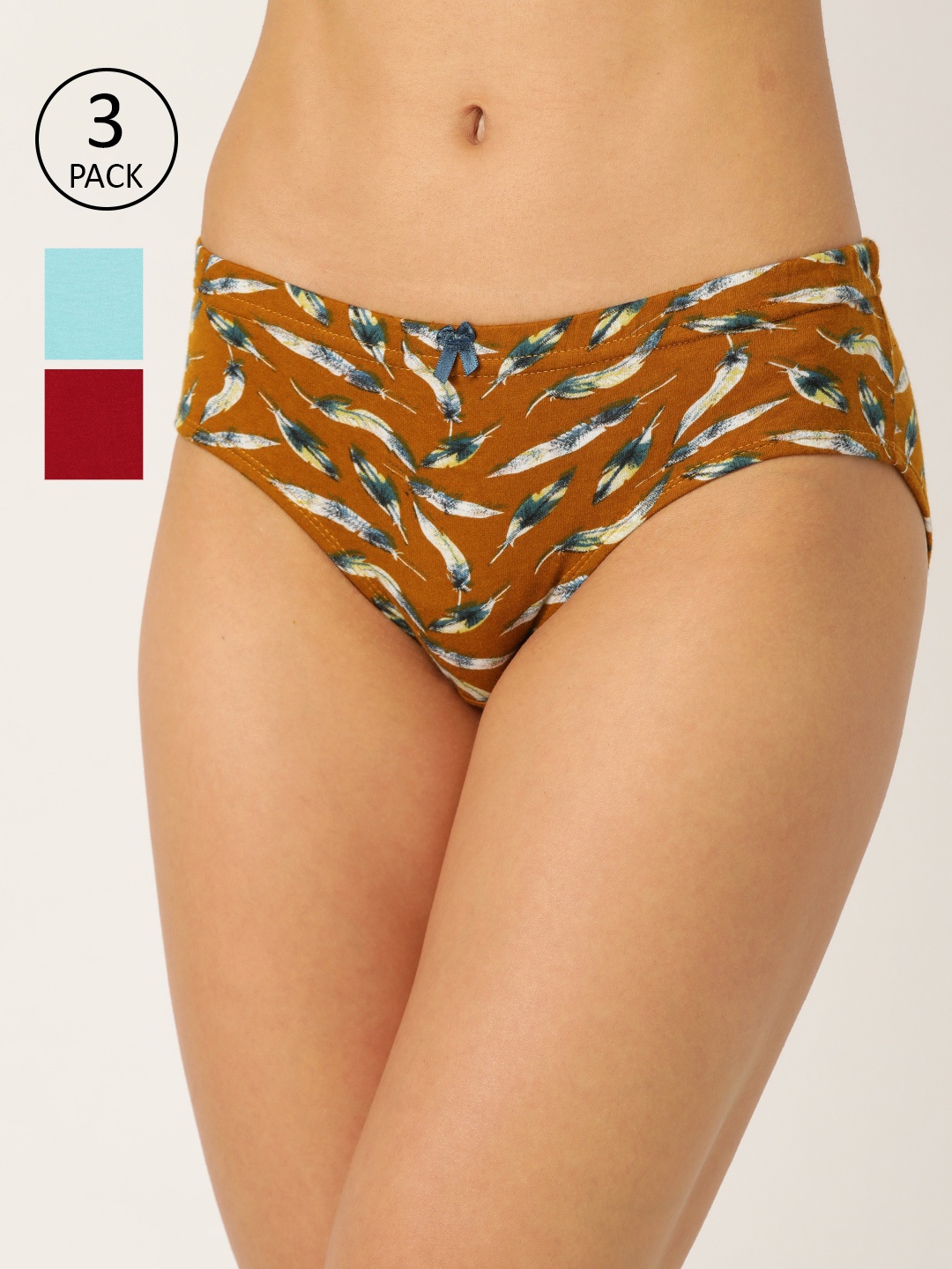 

Leading Lady Women Pack of 3 Hipster Briefs Tina-3-BRN-PR-S, Brown