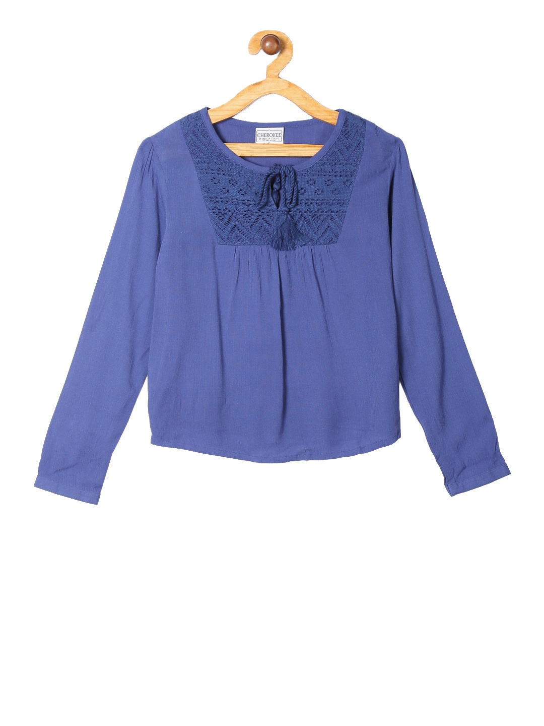 

Cherokee Girls Blue Solid Top