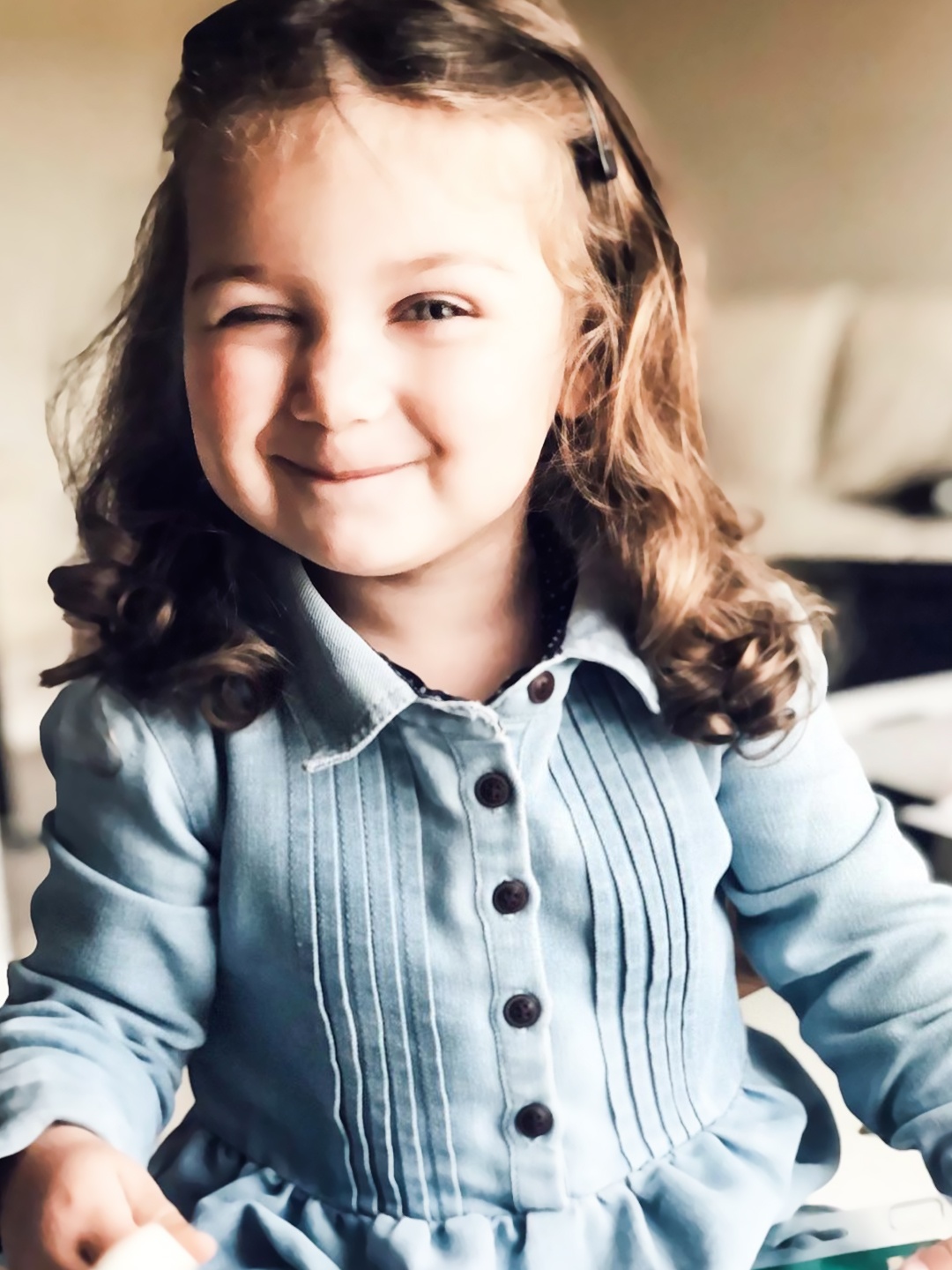 

Cherry Crumble Girls Blue Solid A-Line Dress