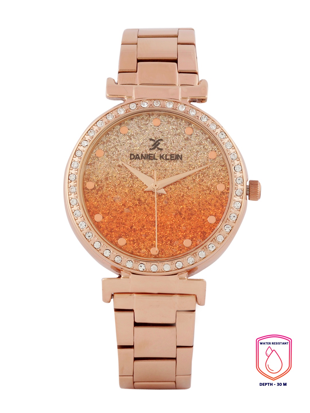 

Daniel Klein Women Orange Embellished Analogue Watch DK.1.12491-2