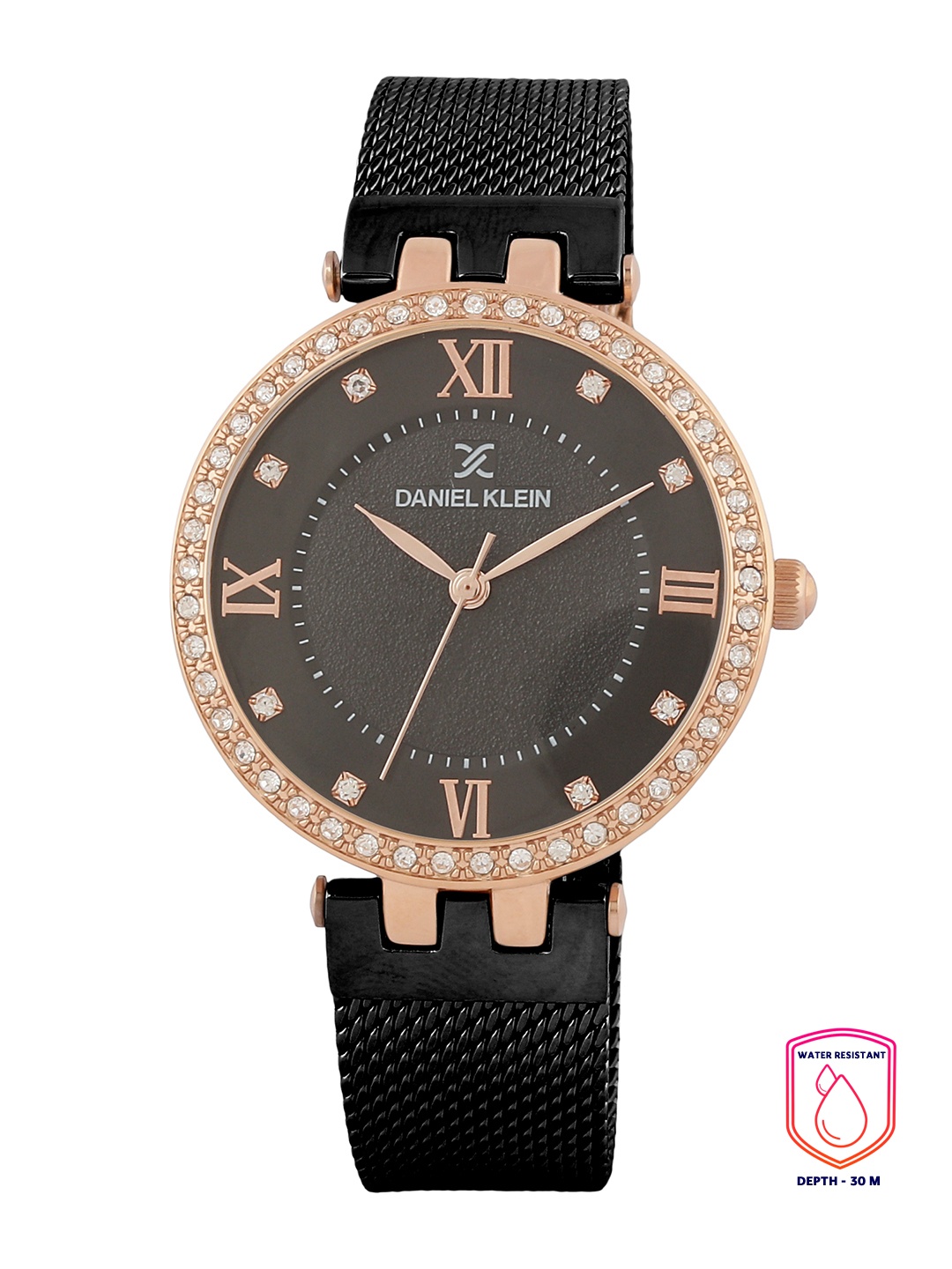 

Daniel Klein Premium Women Gunmetal-Toned Analogue Watch DK.1.12400-5, Metallic