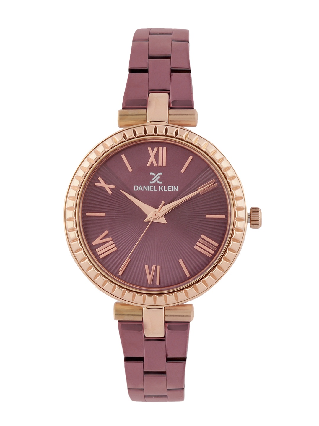 

Daniel Klein Women Burgundy Textured Analogue Watch DK.1.12487-6