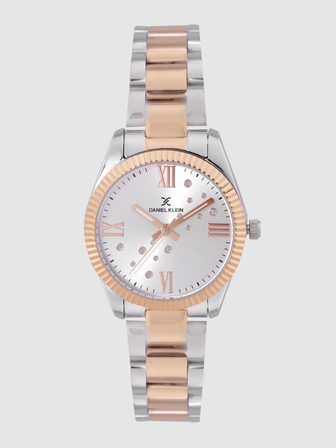 

Daniel Klein Women Silver-Toned & Rose Gold Analogue Watch DK.1.12463-7