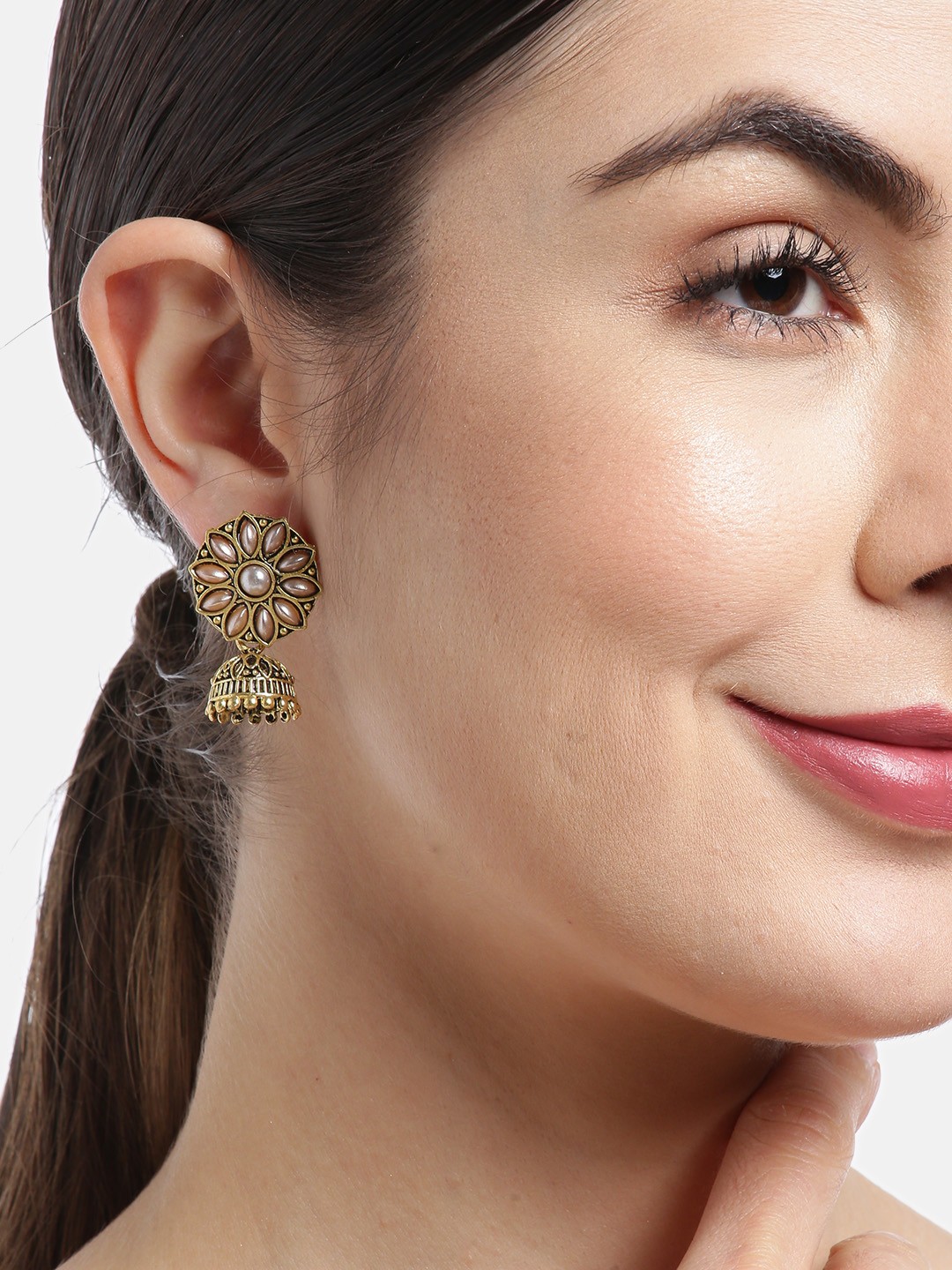 

Anouk Set of 2 Gold-Plated Dome-Shaped Jhumkas