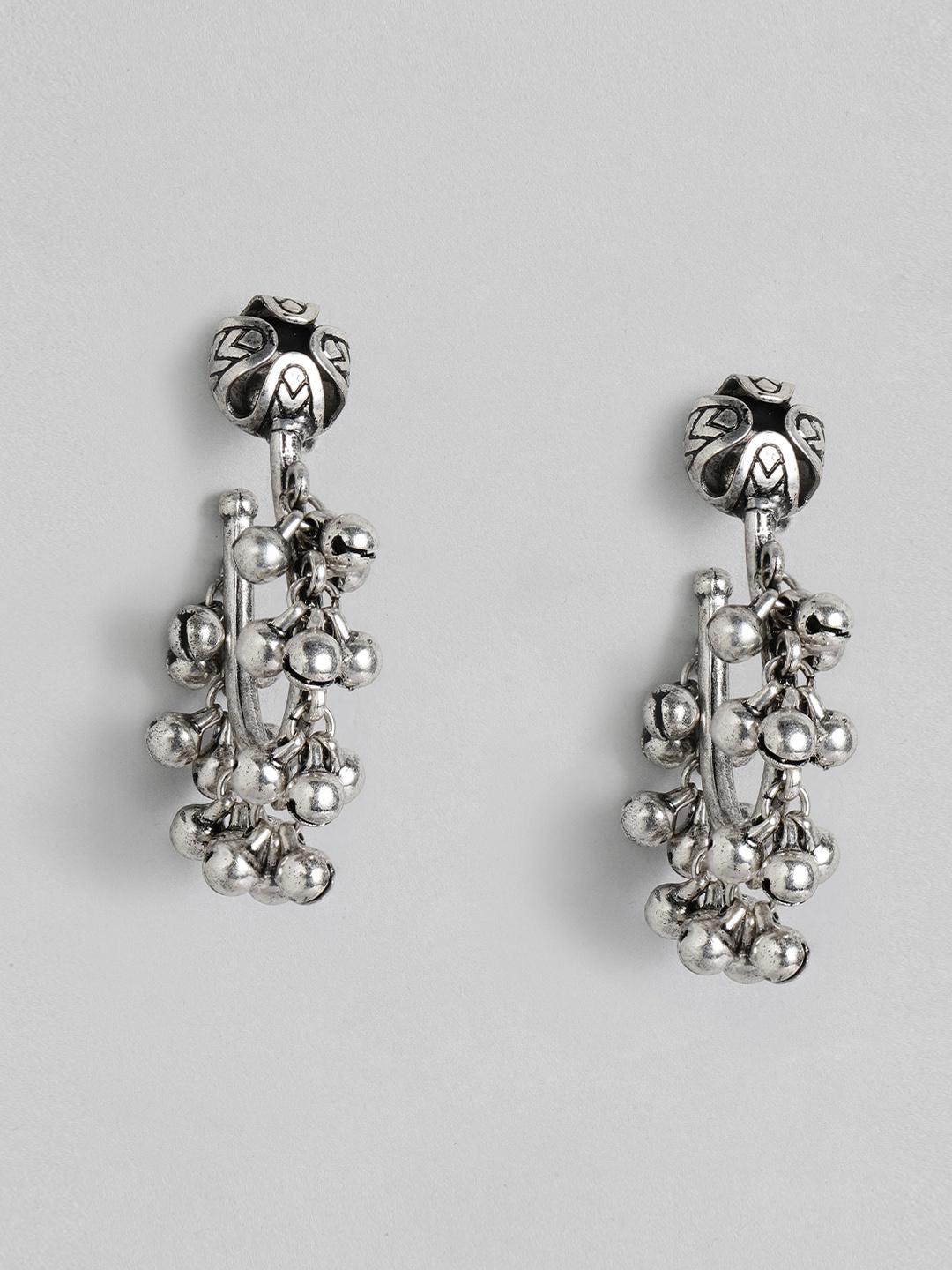 

Anouk Silver-Plated Oxidized Drop Earrings