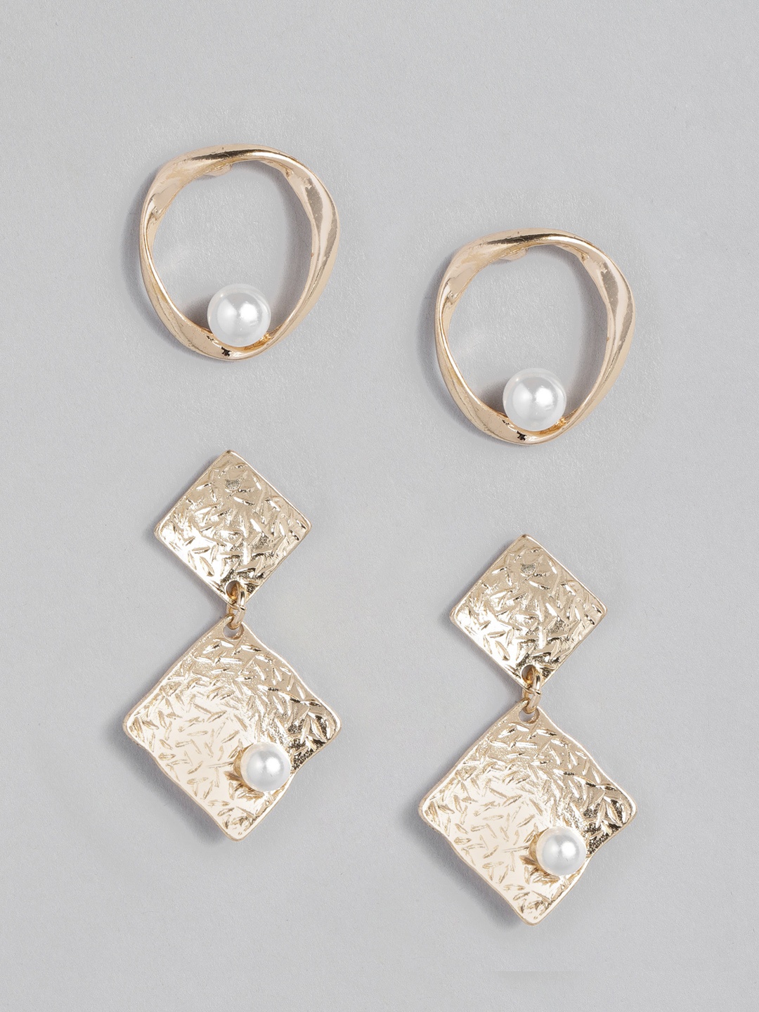 

Anouk Set of 2 Gold-Plated Geometric Earrings