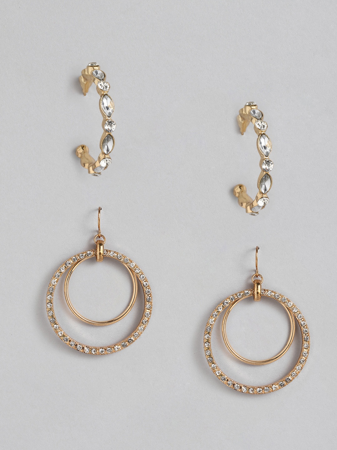 

Anouk Set of 2 Circular Earrings, Gold