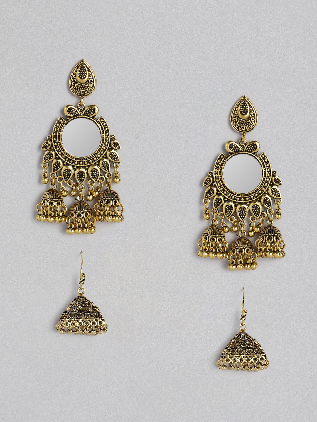 

Anouk Set Of 2 Gold-Plated Dome Shaped Jhumkas