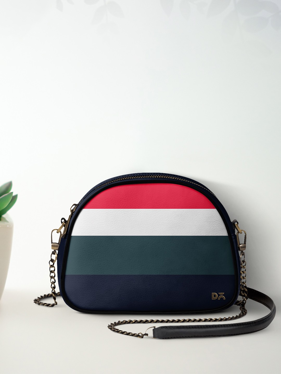 

DailyObjects Multicoloured Striped Sling Bag, Multi