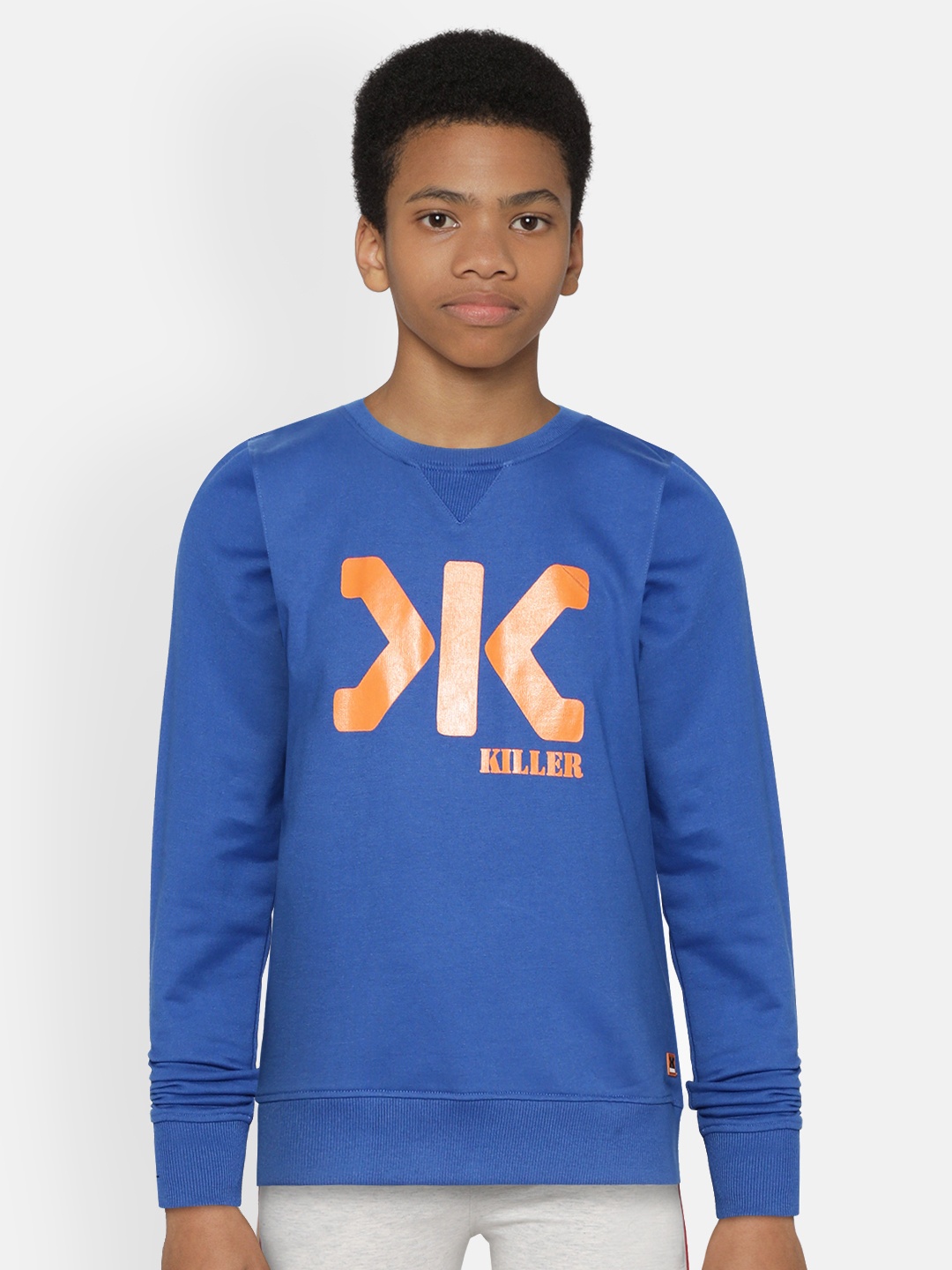 

Killer Boys Blue & Orange Brand Logo Print Sweatshirt