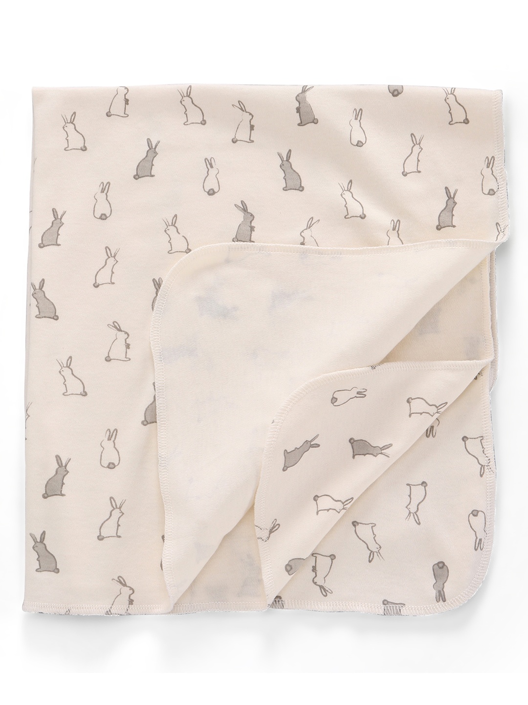 

Nino Bambino Infants Cream-Coloured Organic Cotton Blanket