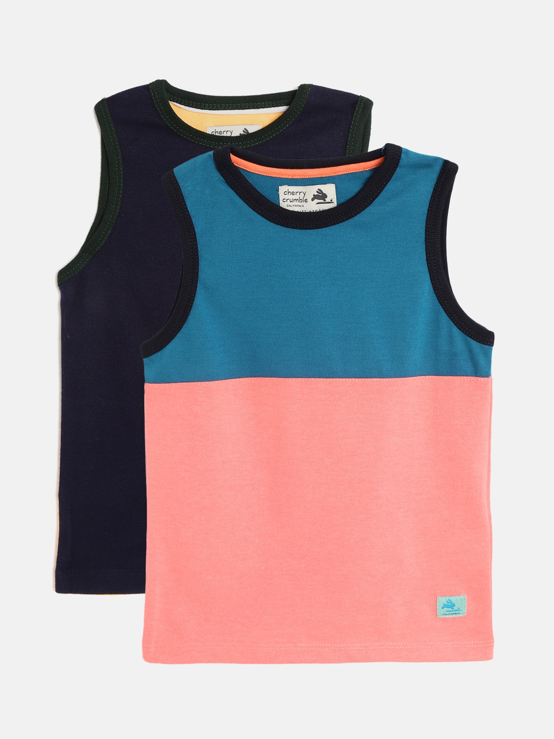 

Cherry Crumble Kids Pack of 2 Elf Sleeveless T-shirts, Pink